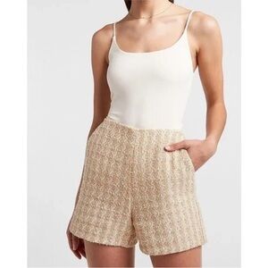 Brand new with Tags Express High Waisted Metallic‎ Tweed Shorts Size 8
